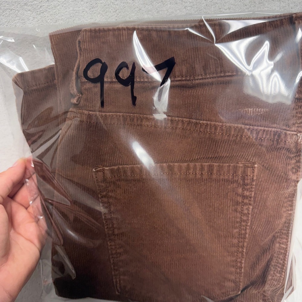 American Eagle Brown Corduroy Flare Pants High Rise Stretch Size 4 Regular - Picture 14 of 14